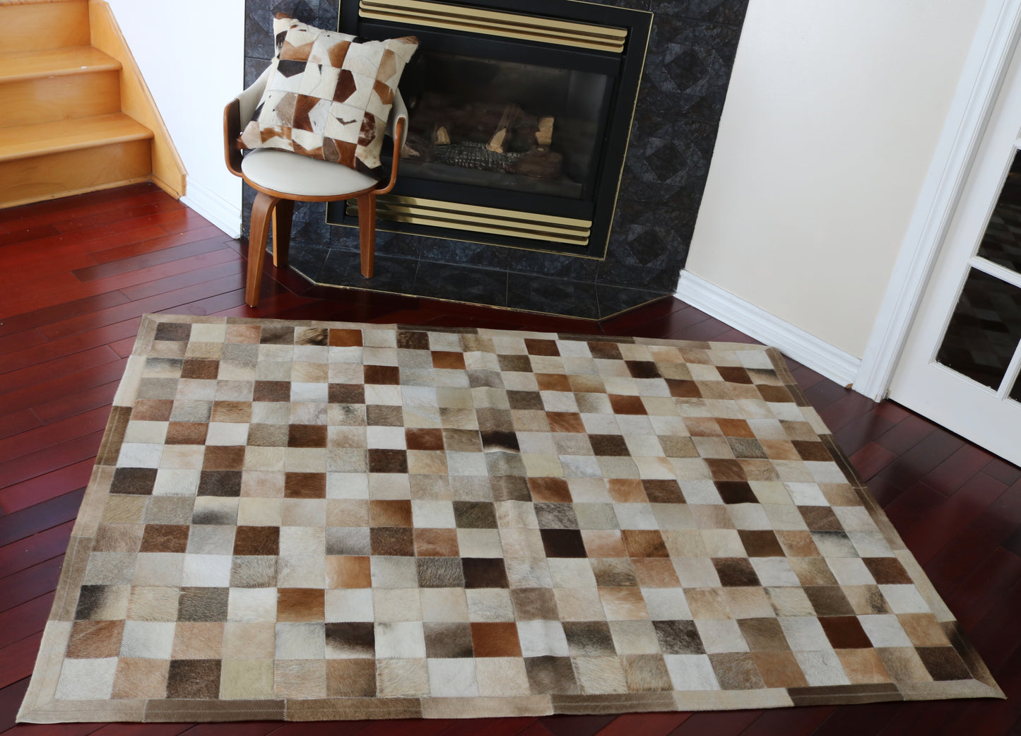 301134 Cowhide rug Patchwork Collection Quebecuir Premium