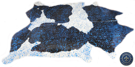 98586 - Cowhide Rug Tapis Peau de Vache    METALLIC SUPER  BIG  SIZE XXXL - Collection Quebecuir Premium