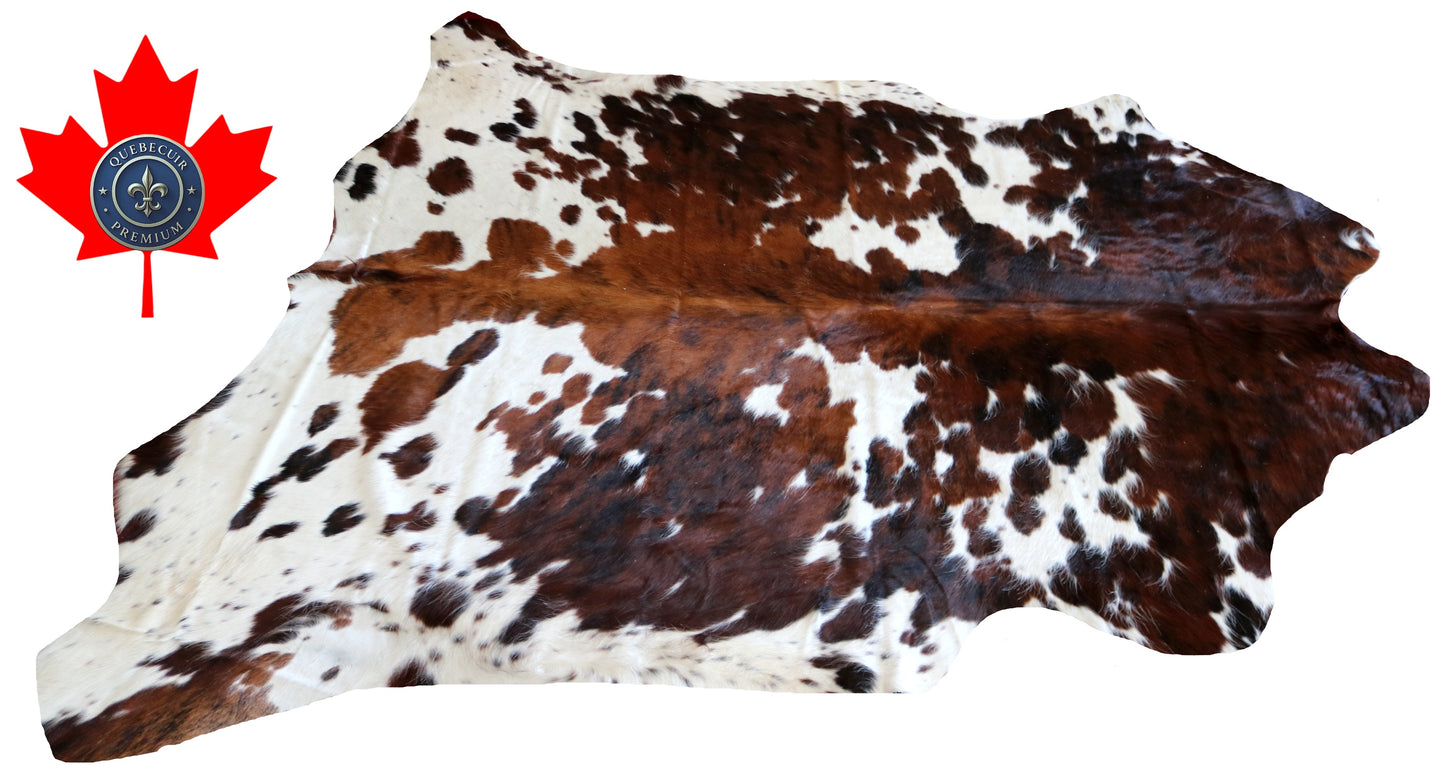 100127- SUPER BIG  SIZE XXXL Tricolor Cowhide Rug - Quebecuir Premium Collection