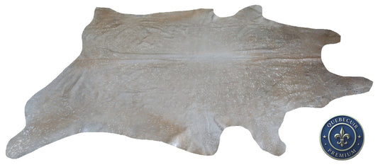 98630 - Cowhide Rug Tapis Peau de Vache    SILVER   METALLIC SUPER  BIG  SIZE XXXL - Collection Quebecuir Premium