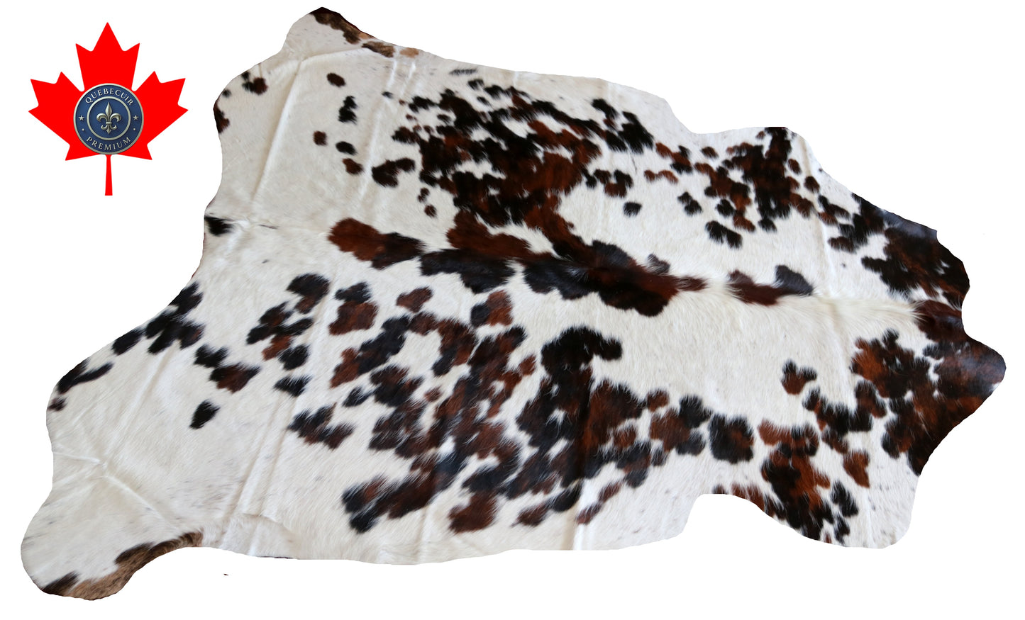 100131   Tricolor Cowhide Rug - Quebecuir Premium Collection