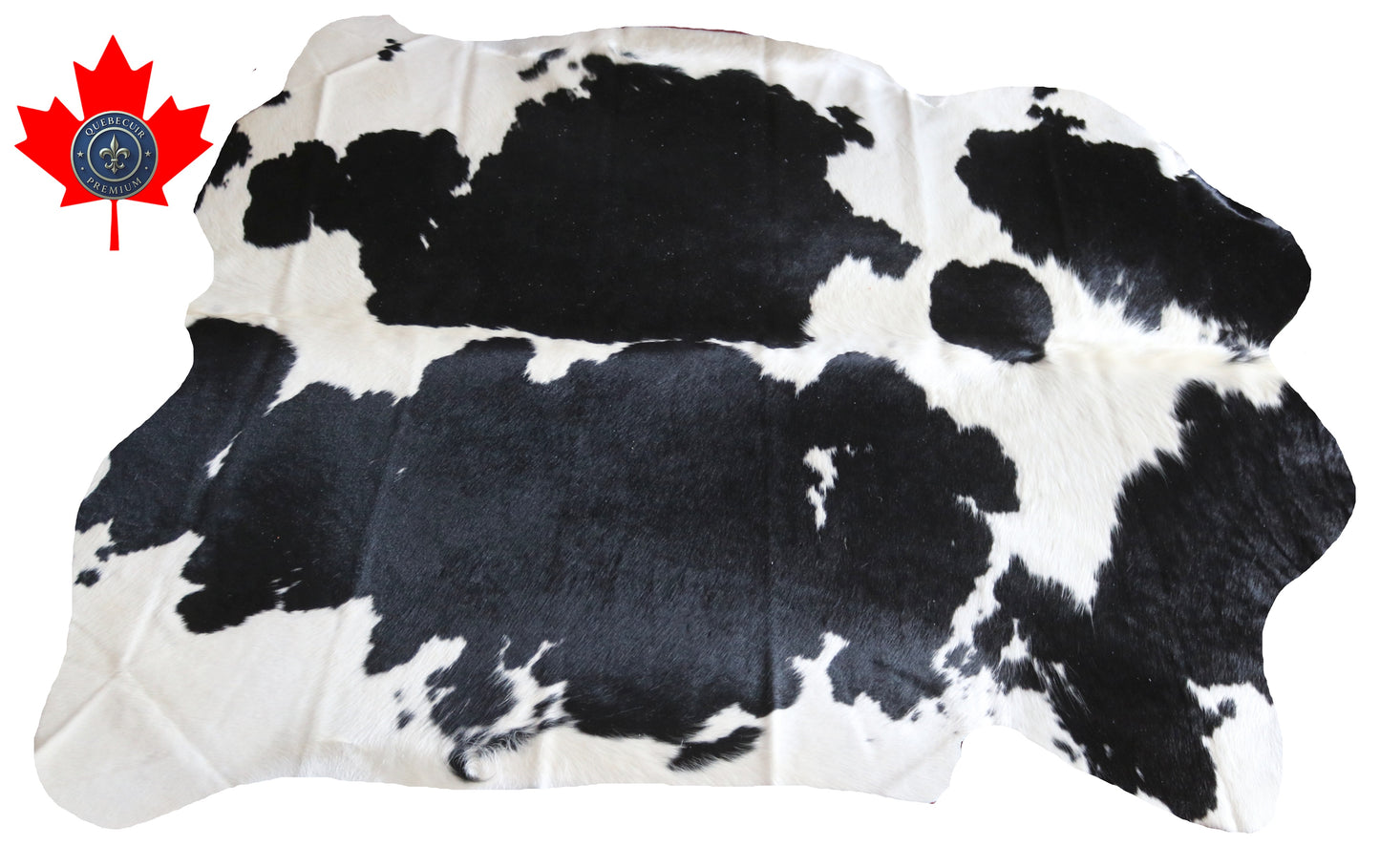 100150-   Cowhide Rug - BLACK & WHITE Quebecuir Premium Collection