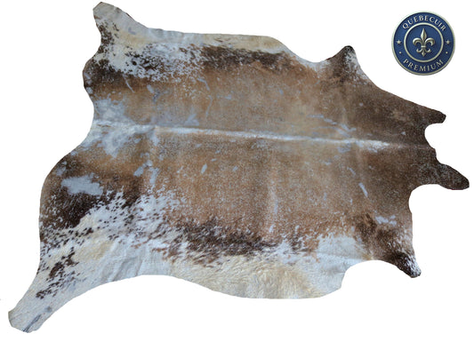 98703- Cowhide Rug Tapis Peau de Vache  SILVER  METALLIC - Collection Quebecuir Premium