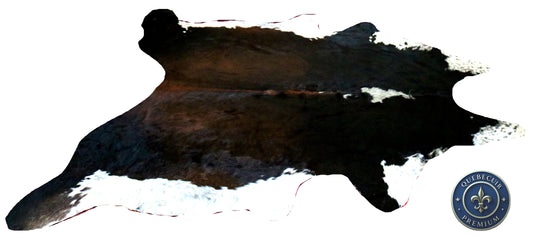 98706- Cowhide Rug Tapis Peau de Vache  BIG  SIZE XL TRICOLOR  - Collection Quebecuir Premium
