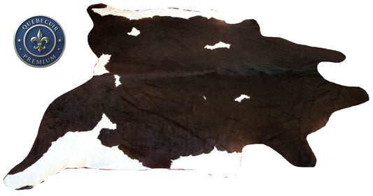 98711- Cowhide Rug Tapis Peau de Vache  BIG  SIZE XL-TRICOLOR   Collection Quebecuir Premium