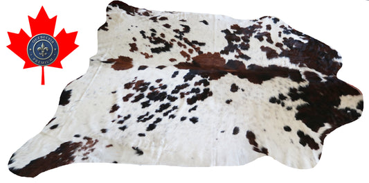 100155- SUPER BIG  SIZE XXXL Tricolor Cowhide Rug - Quebecuir Premium Collection