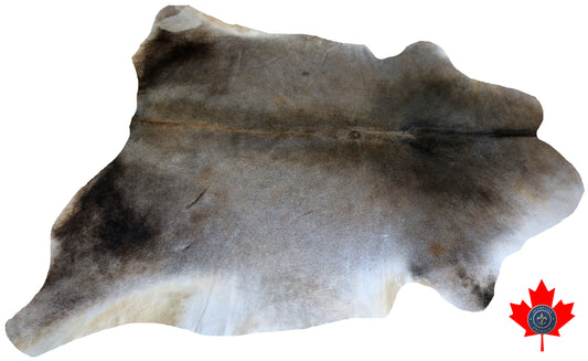 98719- Cowhide Rug Tapis Peau de Vache  GREY   - Collection Quebecuir Premium