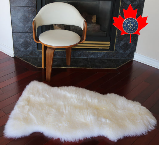 200599 Tapis GRAND peau de Mouton Sheepskin BIG SIZE Collection Quebecuir Premium IVORY   X 1