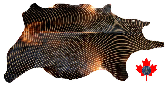 98740 - Cowhide Rug Tapis Peau de Vache  LASER    Collection Quebecuir Premium