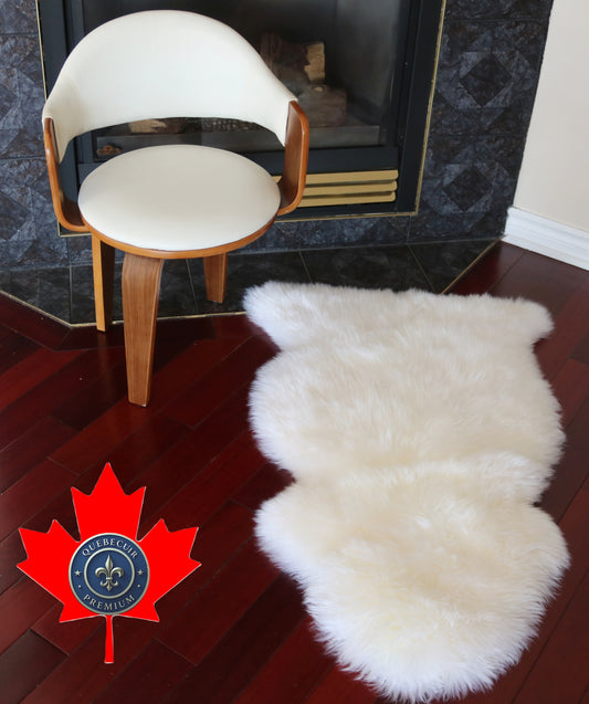 200600 Tapis GRAND peau de Mouton Sheepskin BIG SIZE Collection Quebecuir Premium IVORY   X 1