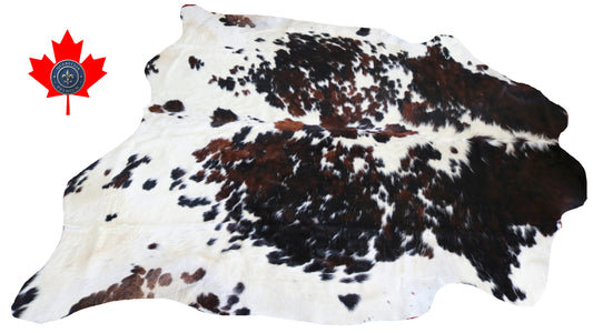 98742 - Cowhide Rug Tapis Peau de Vache  BIG SIZE XXXL -TRICOLOR  Collection Quebecuir Premium