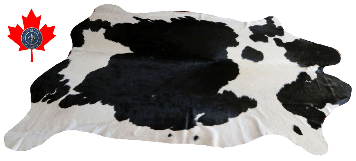 100383 - SUPER BIG  SIZE XXXL BLACK  & WHITE     Cowhide Rug - Quebecuir Premium Collection