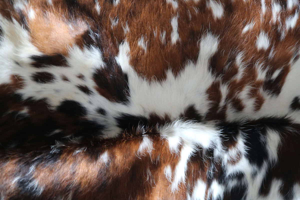 100388- tapis peau de vache  TRICOLOR      Cowhide Rug - Quebecuir Premium Collection