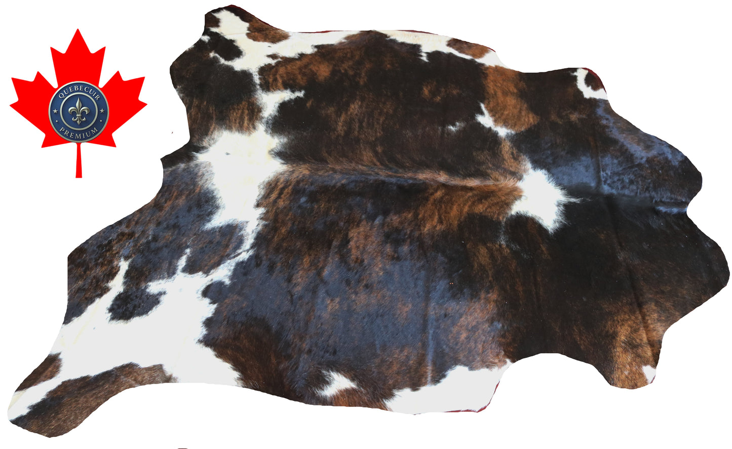 100177  Tricolor Cowhide Rug - Quebecuir Premium Collection