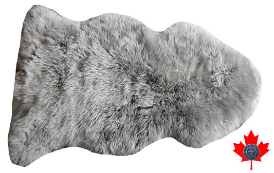 100179 Tapis GRAND peau de Mouton Sheepskin BIG SIZE Collection Quebecuir Premium GREY    X 1