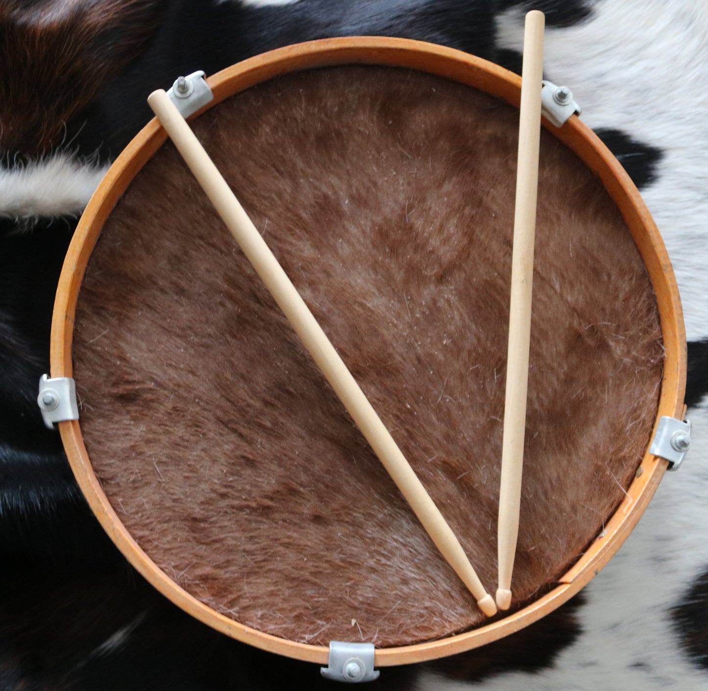200603 16" Cowhide Drum Bombo Leguero - Tambour en peau de vache Bombo Leguero
