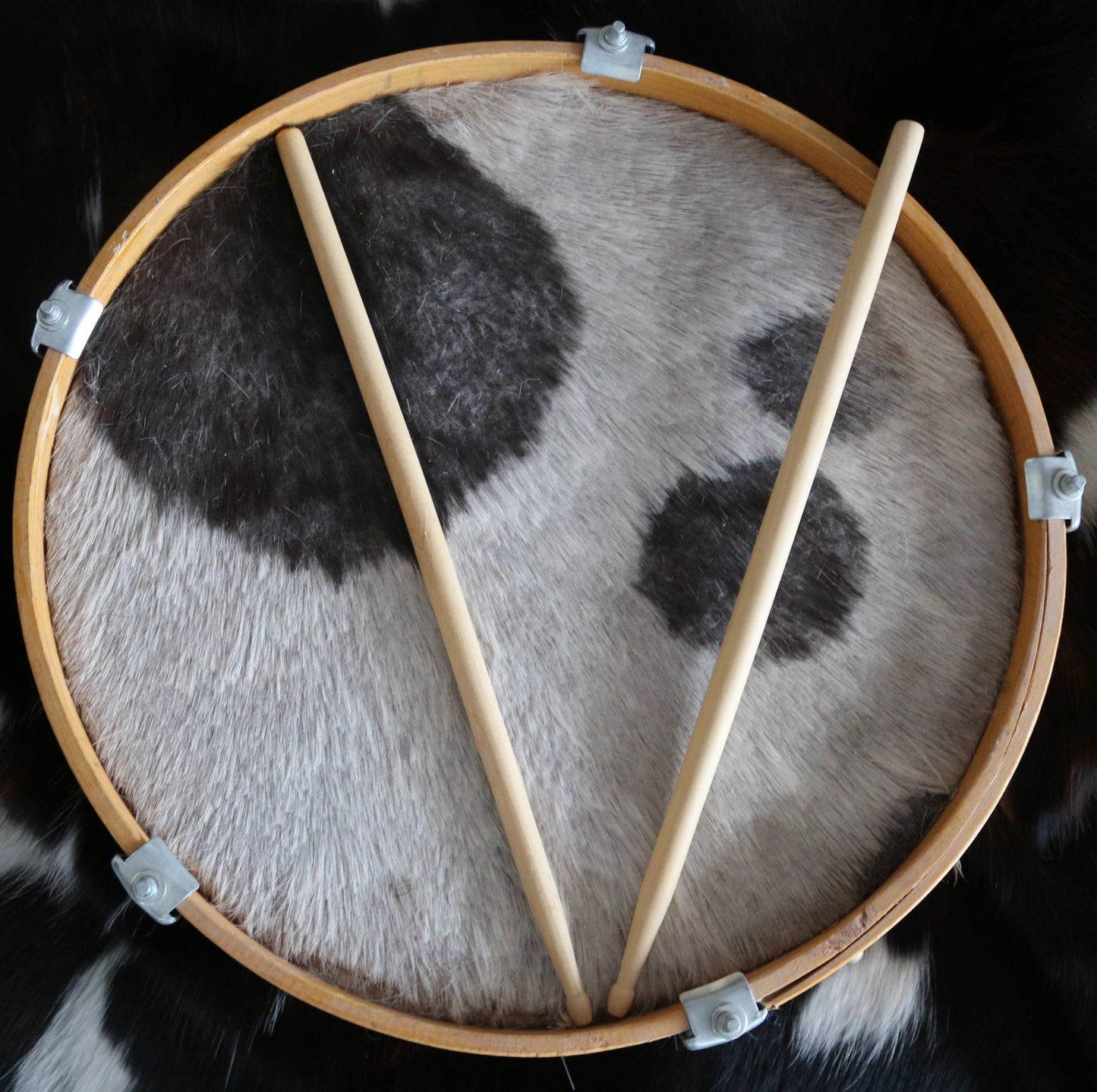 200604 16" Cowhide Drum Bombo Leguero - Tambour en peau de vache Bombo Leguero