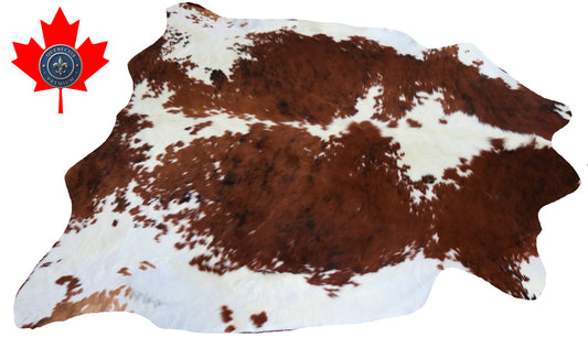 98782 - Cowhide Rug Tapis Peau de Vache  SUPER BIG SIZE XXXL -TRICOLOR  Collection Quebecuir Premium
