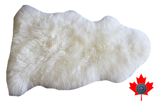 100182 Tapis GRAND peau de Mouton Sheepskin BIG SIZE Collection Quebecuir Premium IVORY    X 1