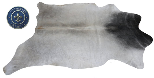 98789 - Cowhide Rug Tapis Peau de Vache  SUPER BIG SIZE XXXL -GREY   Collection Quebecuir Premium