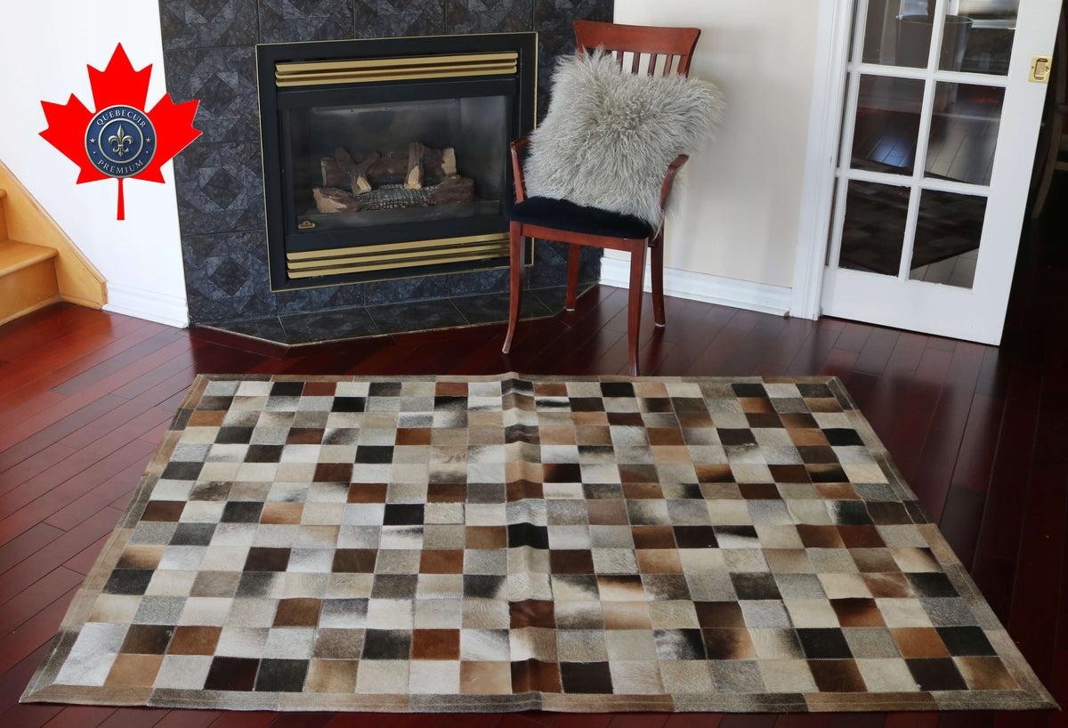 100371 Cowhide rug Patchwork Collection Quebecuir Premium