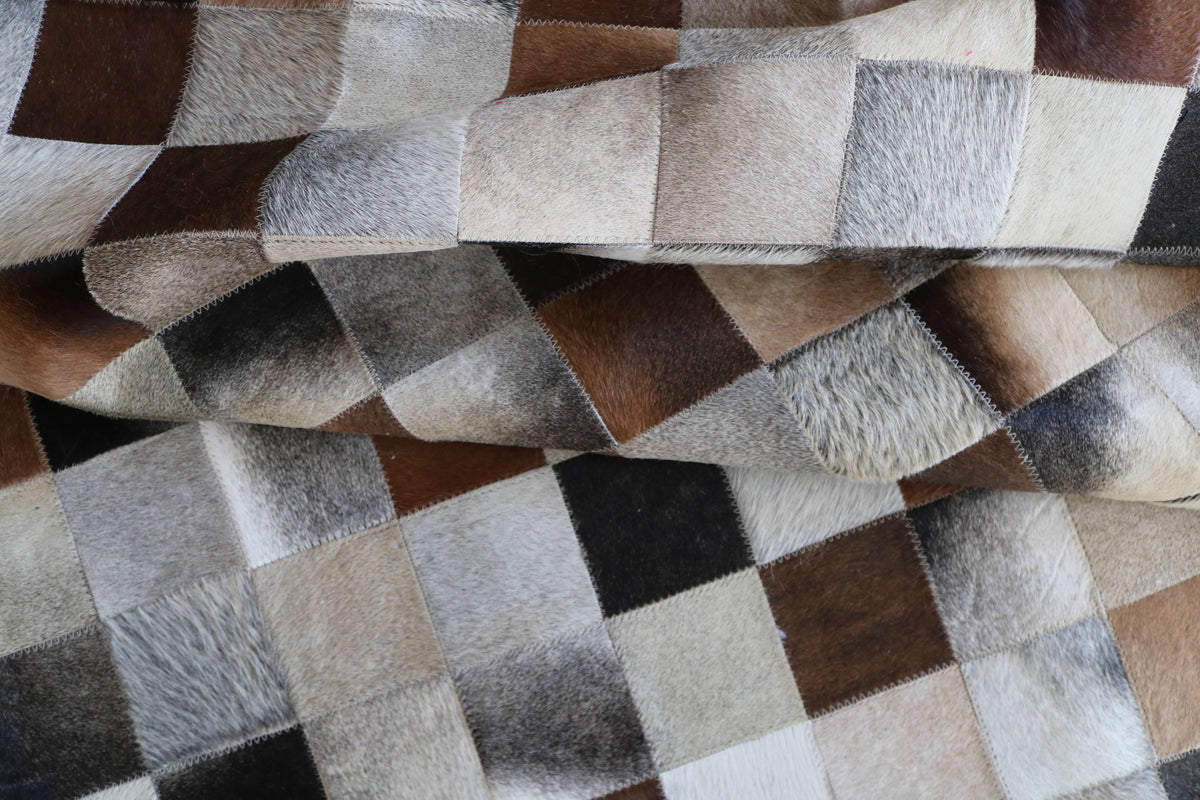 100371 Cowhide rug Patchwork Collection Quebecuir Premium