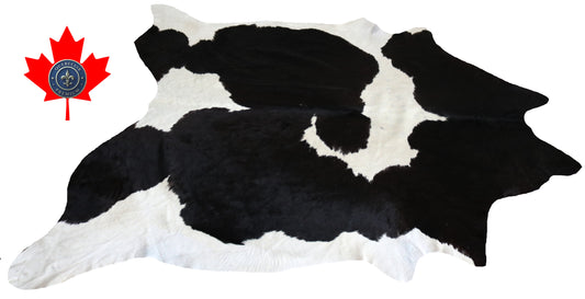 98813- Cowhide Rug Tapis Peau de Vache   BIG SIZE XXL -  Collection Quebecuir Premium