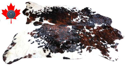 100214- SUPER BIG  SIZE XXXL TRICOLOR  Cowhide Rug - Quebecuir Premium Collection
