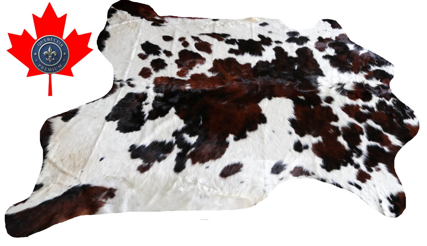 100217- SUPER BIG  SIZE XXXL TRICOLOR  Cowhide Rug - Quebecuir Premium Collection