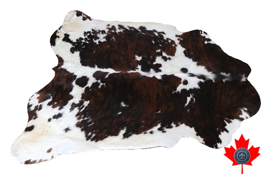 100053 Cowhide Rug Tricolor. Quebecuir Premium Collection.