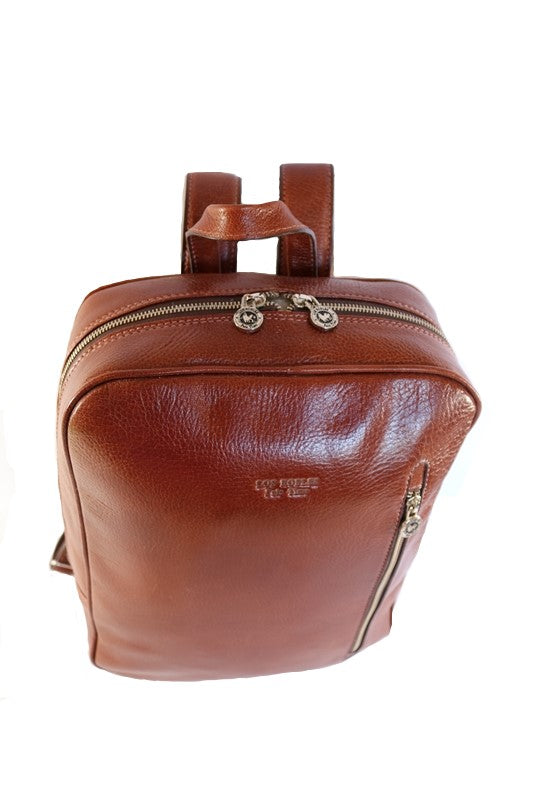 400003 Brown Handmade leather backpack.