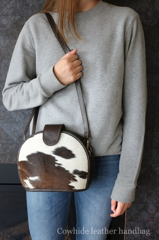 Leather and Cowhide handmade bag. Code 400005