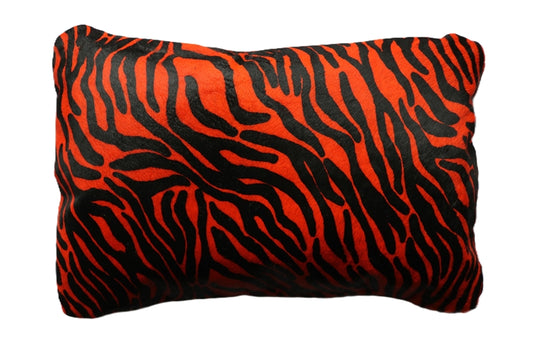 400011 Orange Zebra Cowhide pillows.