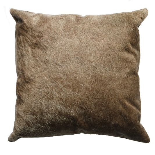 400015 18" Brown Cowhide pillow.