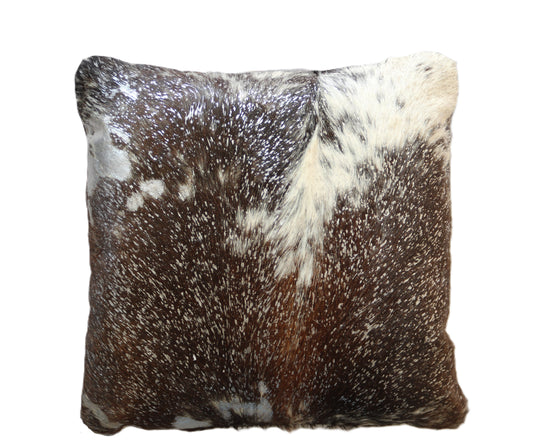 18" Acid Wash Silver Cowhide Pillow. 400022