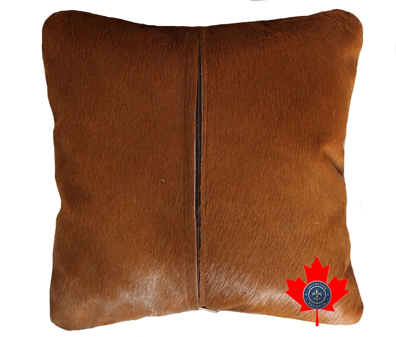 400030 14' Brown and White Cowhide Pillow.