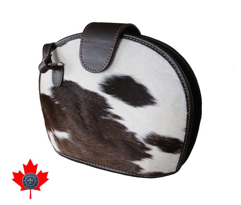 400100 Brown and white Cowhide Handbag.