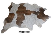Grand Tapis en peau de vache brun et blanc, Collection Rustique. Code 70282.
