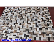 900353 cowhide rug tapis peau de vache patchwork